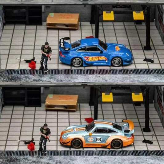 Star Model 1:64 Rauh-Welt RWB 993 GT Blue Rauh / RLC #93 Diecast Model Car