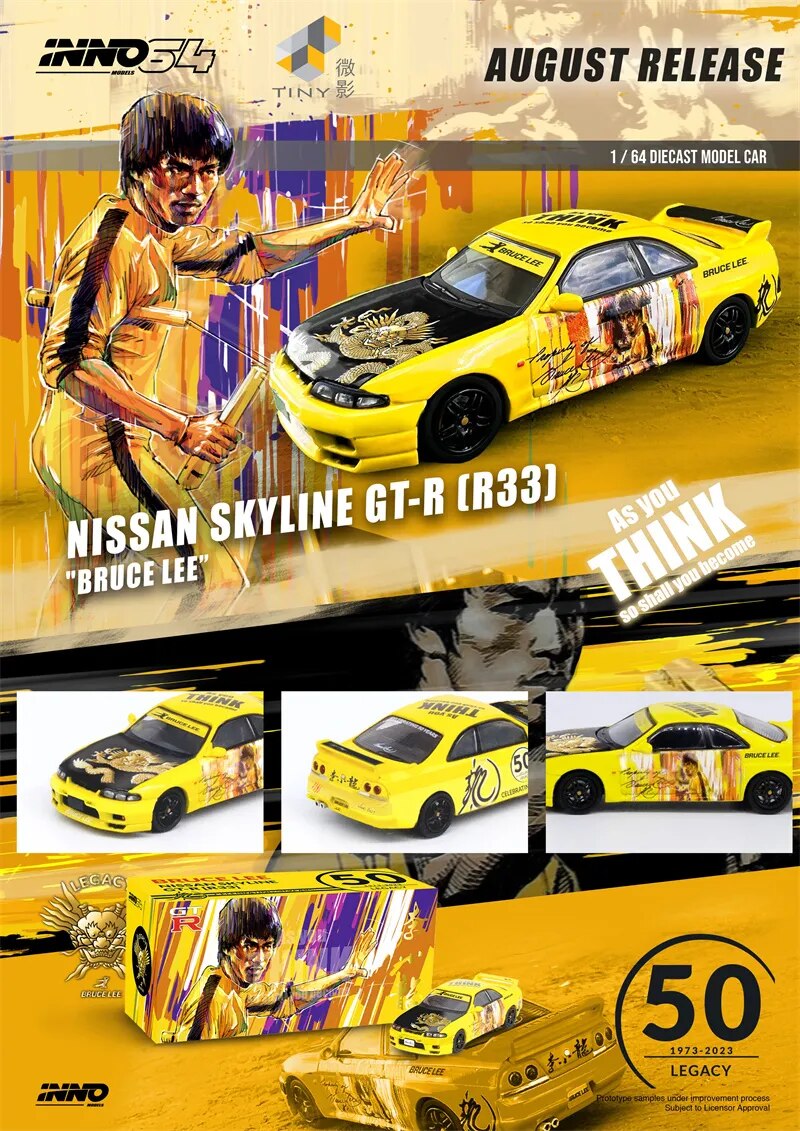 INNO 1:64 NISSAN SKYLINE GTS-R (R31/2/3/4) BRUCE LEE Diecast Model Car